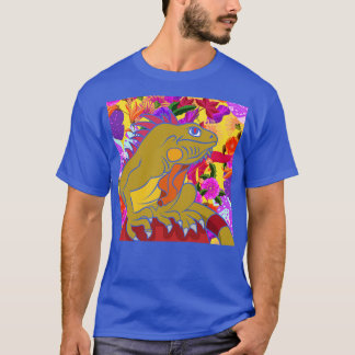 Farbige Blume Exotic Pet Lizard Eigentümer Reptil  T-Shirt