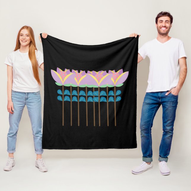 Farbige Blume Fleecedecke (Beispiel)