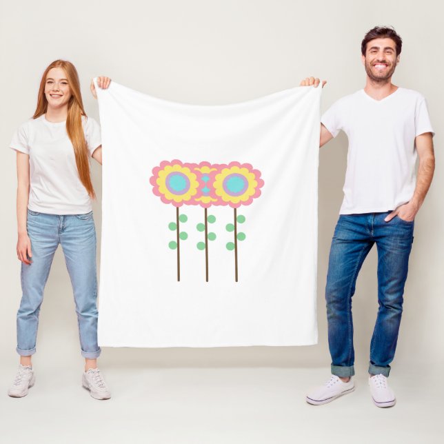 Farbige Blume Fleecedecke (Beispiel)