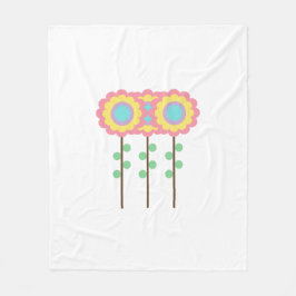 Farbige Blume Fleecedecke