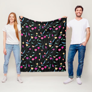 Farbige Blume Fleecedecke
