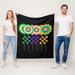 Farbige Blume Fleecedecke