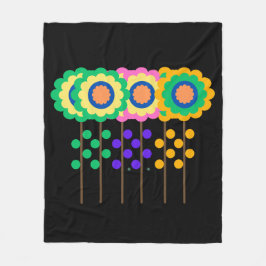 Farbige Blume Fleecedecke