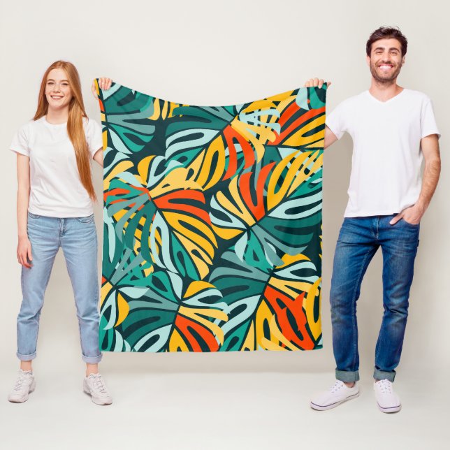 Farbige Blume Fleecedecke (Beispiel)