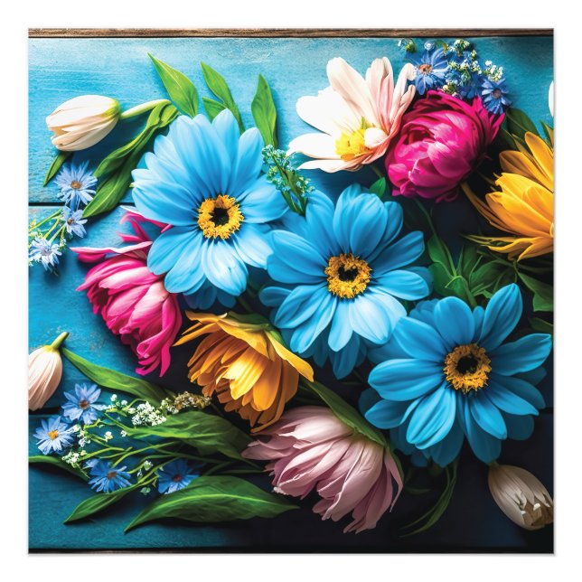 Farbige Blume Fotodruck (Vorne)
