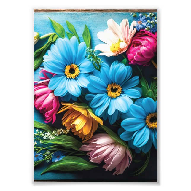 Farbige Blume Fotodruck (Vorne)