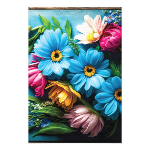 Farbige Blume Fotodruck