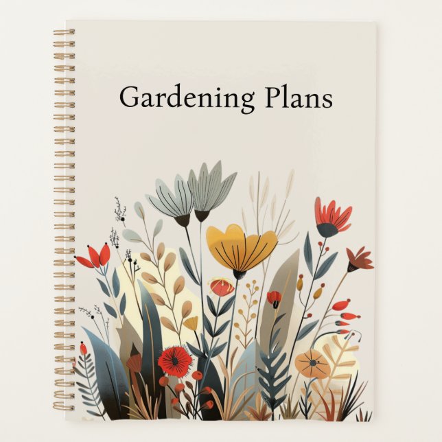 Farbige Blume Gartenarbeit Planer (Vorderseite)