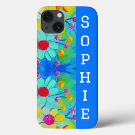 farbige Blume Gelb-Rosa-Aquarell Kunst C Case-Mate iPhone Hülle