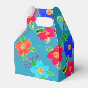Farbige Blume Gemustert Geschenkschachtel