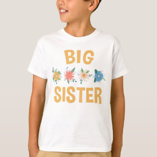 Farbige Blume Große Schwester T-Shirt