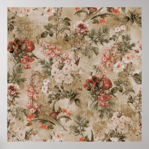 farbige Blume Hintergrund. Aquarell Illustrati Poster