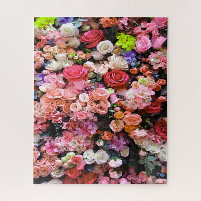 Farbige Blume im Blumenstrauß Puzzle (Vertikal)