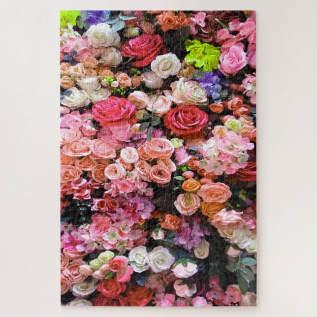 Farbige Blume im Blumenstrauß Puzzle (Vertikal)