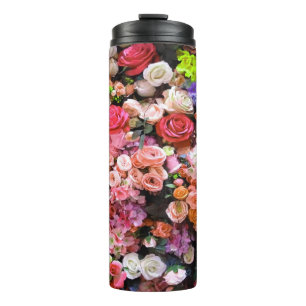 Farbige Blume im Blumenstrauß Thermosbecher