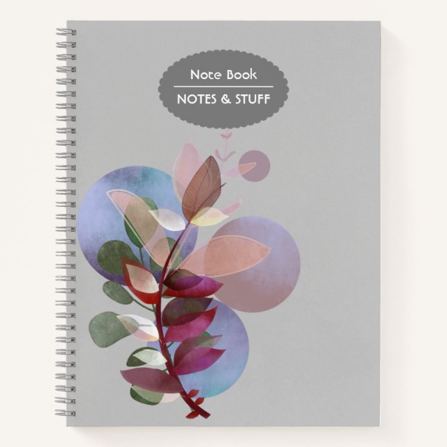 Farbige Blume in Notebooks Notizbuch (Vorderseite)