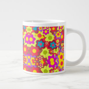 Farbige Blume Jumbo-Tasse