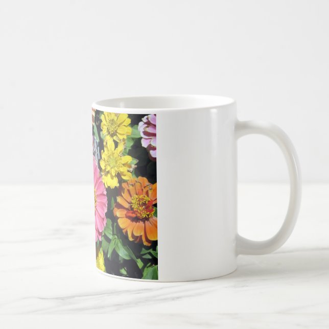 Farbige Blume Kaffeetasse (Rechts)