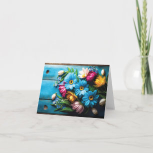 Farbige Blume Karte