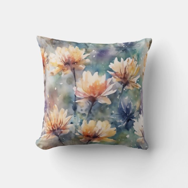 Farbige Blume Kissen (Vorderseite)