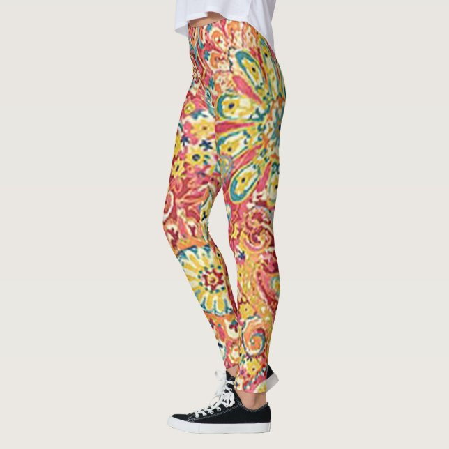 Farbige Blume Leggings (Links)