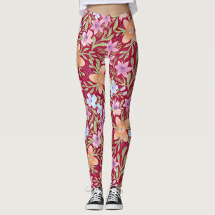 Farbige Blume Leggings