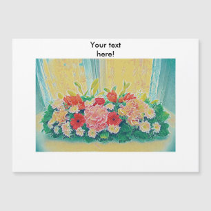Farbige Blume Magnetkarte