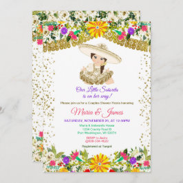 Farbige Blume mexikanische Fiesta Paare Dusche Einladung