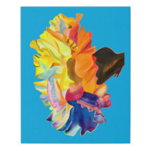 Farbige Blume mit Aquarell