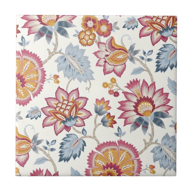 Farbige Blume mit Sweatfliesen Fliese (Vorderseite)