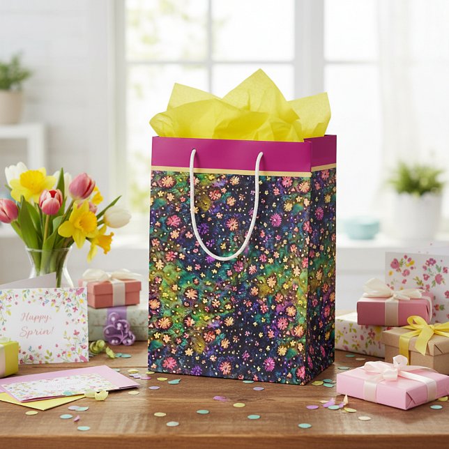 Farbige Blume Mittlere Geschenktüte (Von Creator hochgeladen)