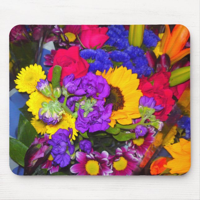 Farbige Blume Mix Mousepad (Vorne)