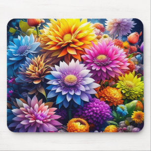 Farbige Blume Mousepad