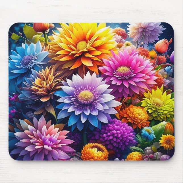 Farbige Blume Mousepad (Vorne)
