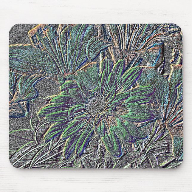 Farbige Blume Mousepad (Vorne)