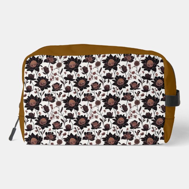 Farbige Blume Muster 23 - Toilettenbeutel Waschbeutel (Rückseite)