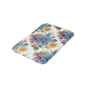 Farbige Blume Muster Badematte