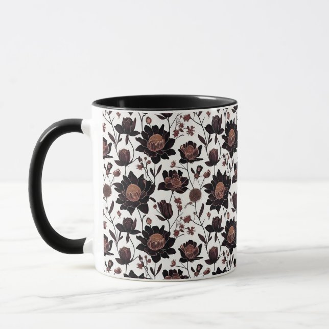 Farbige Blume Muster Design 23 - Kaffee Tasse (Links)