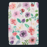 Farbige Blume Muster iPad Pro Cover<br><div class="desc">Elegantes,  modernes Aquarellmuster mit optionalem Monogramm in Blume.</div>