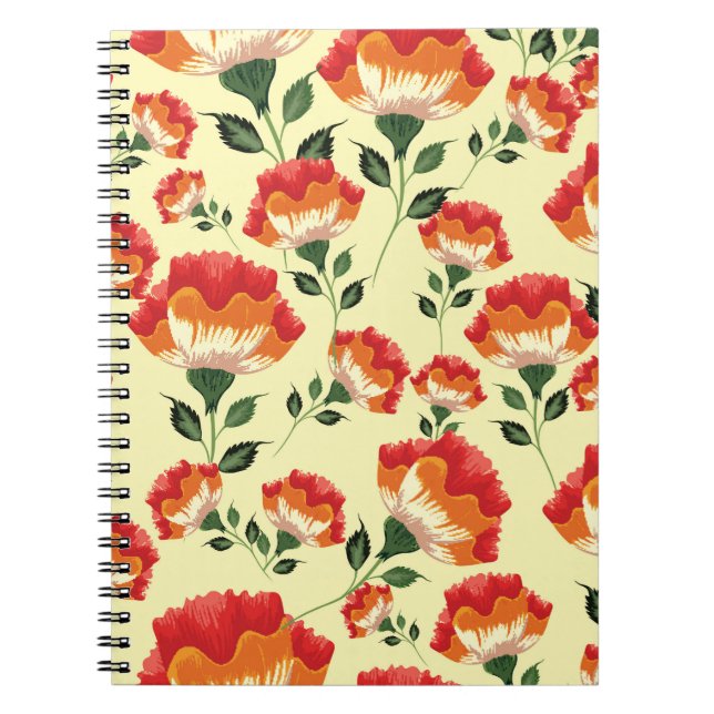 Farbige Blume nahtlos Notizblock (Vorderseite)