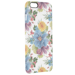 Farbige Blume Nahtloses Muster GR2 Durchsichtige iPhone 6 Plus Hülle