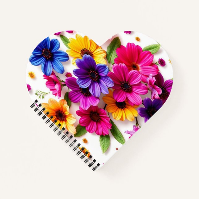 farbige Blume Notizbuch (Vorderseite)