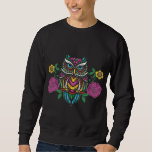 Farbige Blume Owl Graphic Floral Forest Animal Sweatshirt