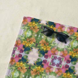 Farbige Blume Petals Aquarellmuster Malerei Strandtuch