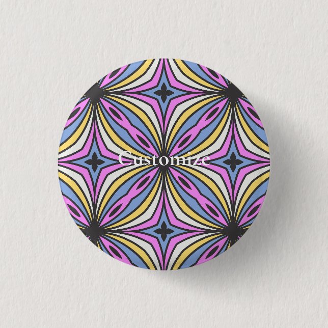 Farbige Blume Petals Thunder_Cove Button (Vorderseite)