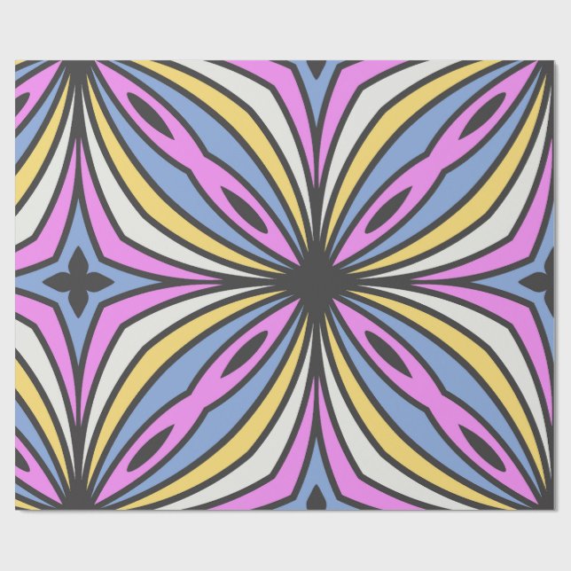 Farbige Blume Petals Thunder_Cove Geschenkpapier (Flach)