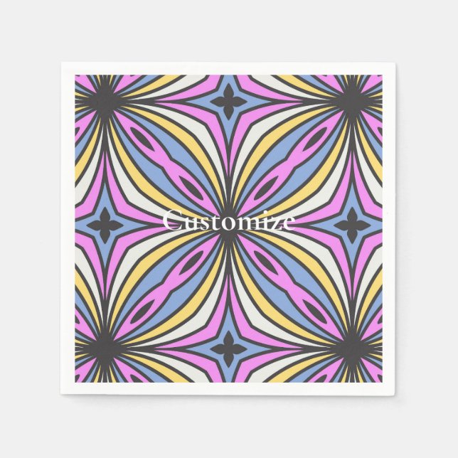 Farbige Blume Petals Thunder_Cove Serviette (Vorderseite)