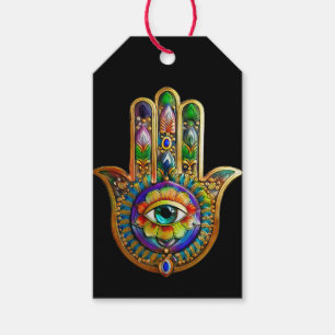 Farbige Blume Petals Türkis drittes Auge Hamsa Geschenkanhänger