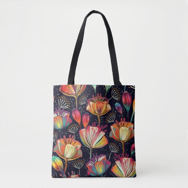 Farbige Blume Pflanze Vintages Muster (Vorderseite)