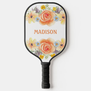 Farbige Blume Pickleball Schläger